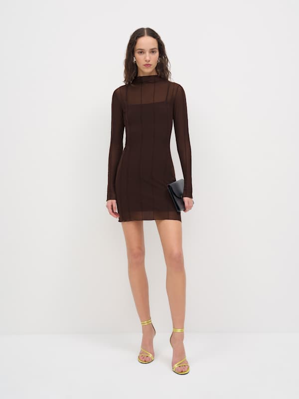 Elani Knit Dress - Brown